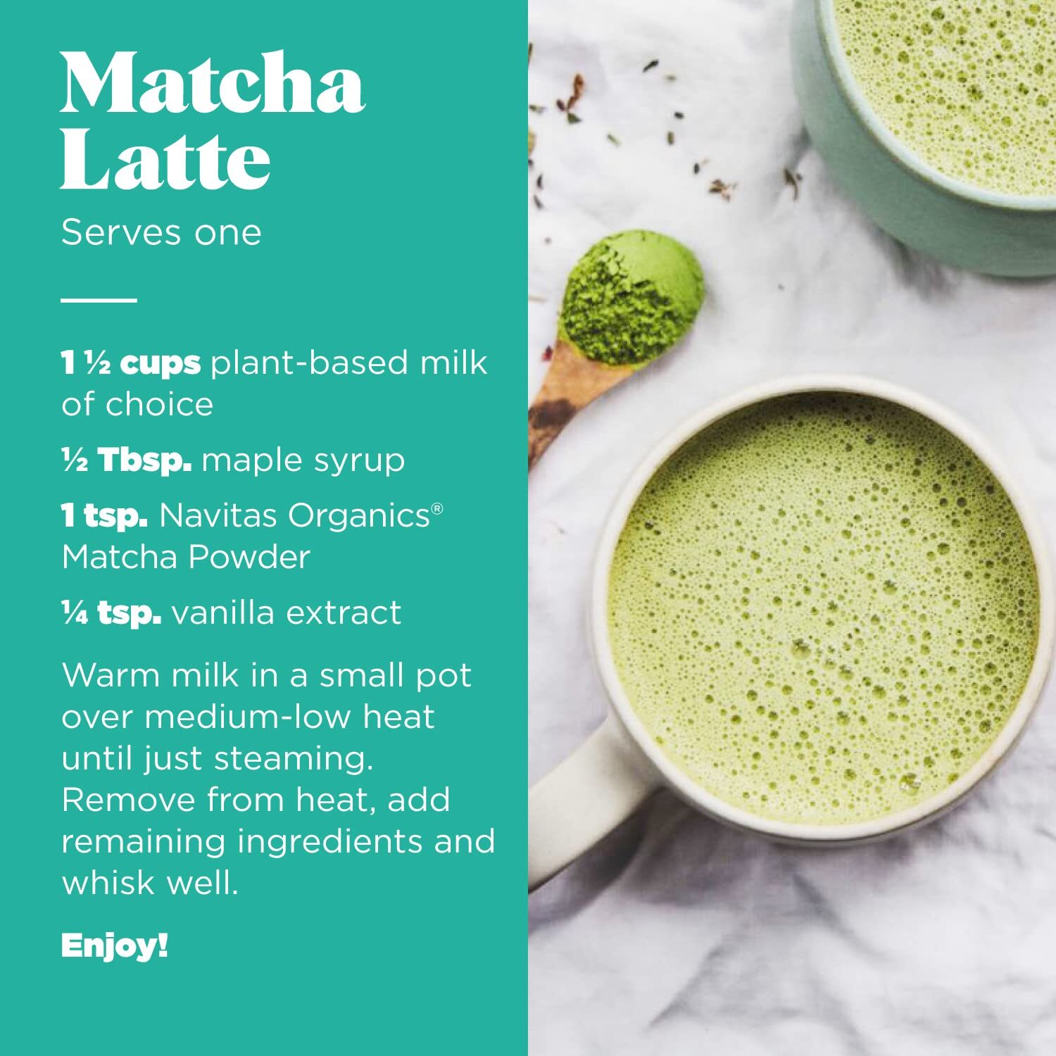 Navitas Organics Premium Culinary Matcha Powder 3 Ounce Organic Green Tea