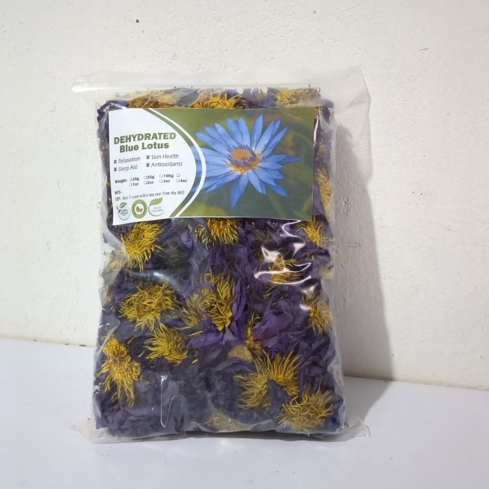Blue Lotus Flower Nymphaea Caerulea, Egyptian Water Lily Flowers Lucid Dream 5oz
