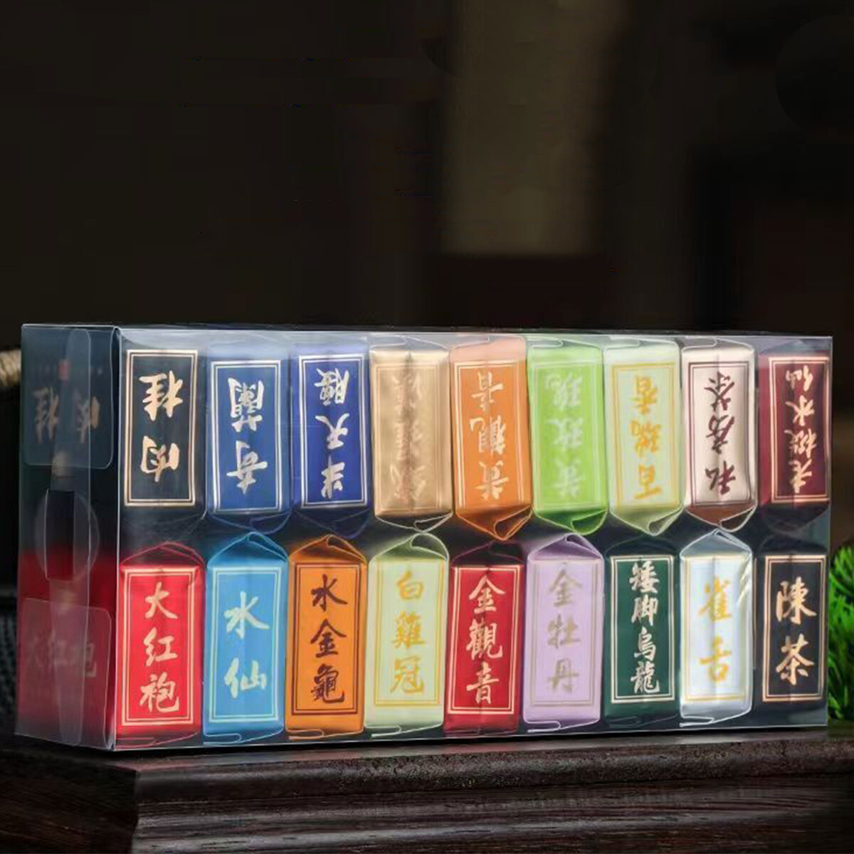 18 Kinds Oolong Tea Rock Tea Rougui Da Hong Pao Tea Shuixian Qilan 144g Box