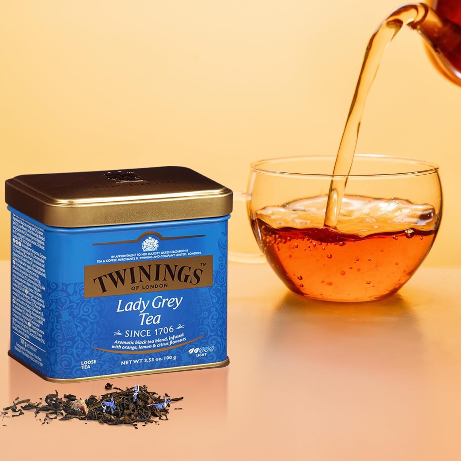 Value Pack Lady Grey Loose Black Tea 6x 3.53oz Tins, Citrus Infused, Caffeinated