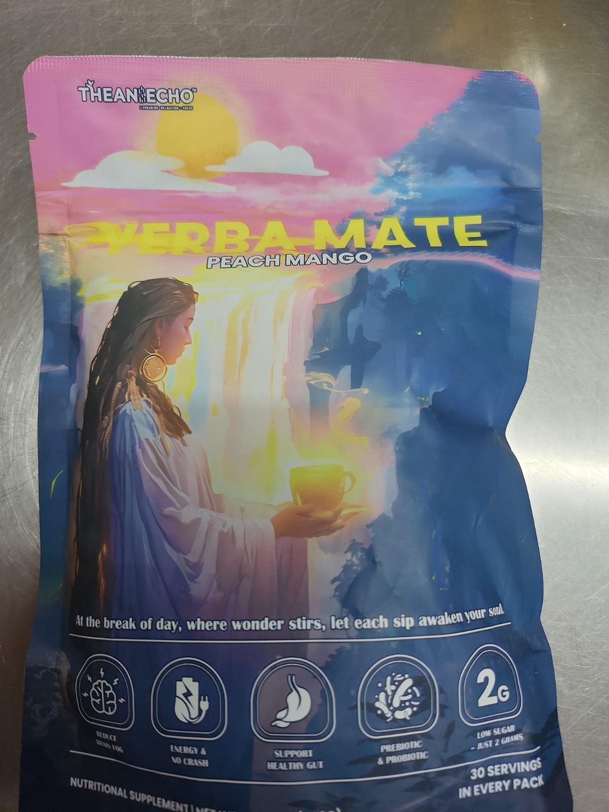 Yerba Mate Peach Mango Instant Tea 11.64oz. 30 servings – exp. 05/2027