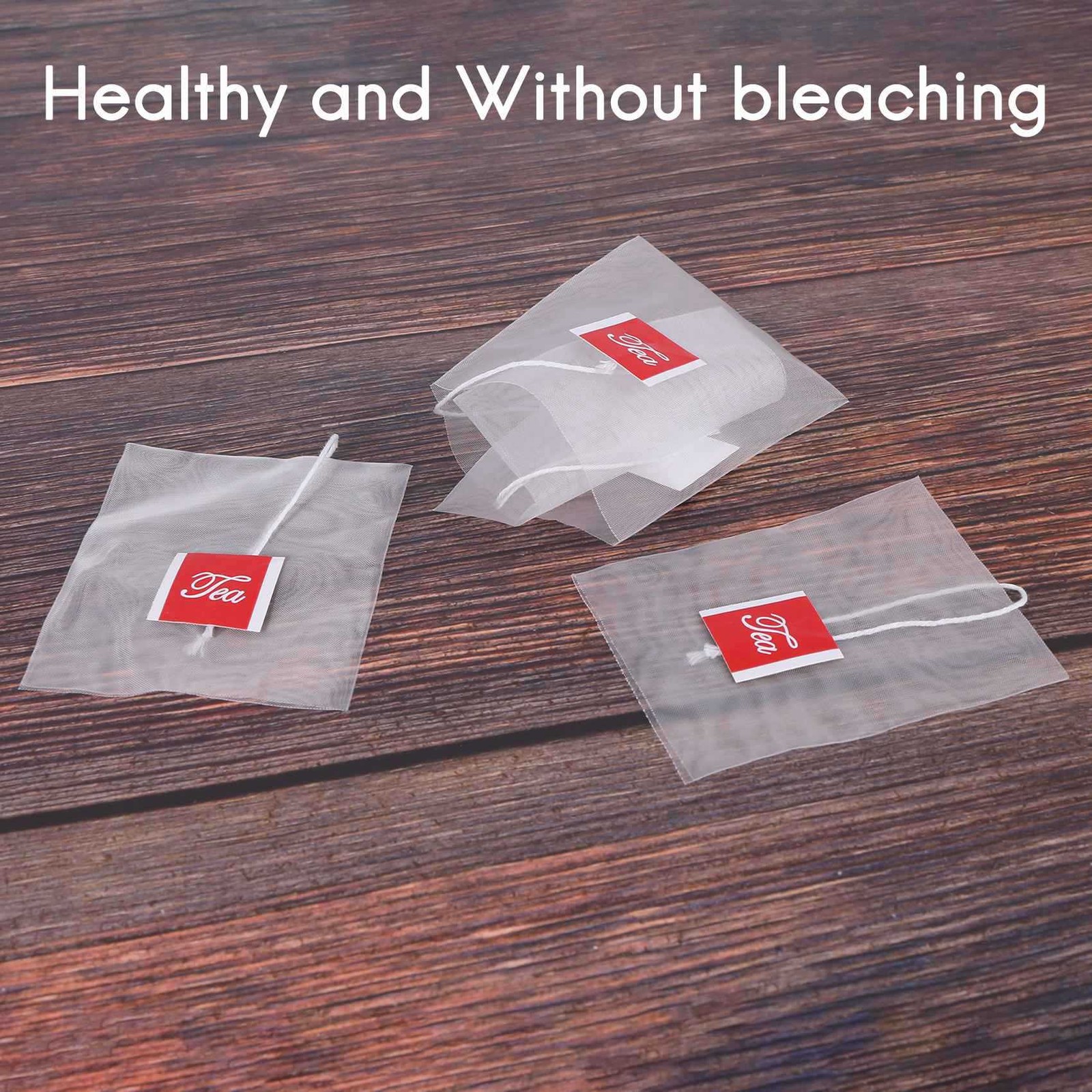 1000Pcs5.5 X 7Cm Pyramid Tea Bag Nylon Tea Bag Single String Label1139