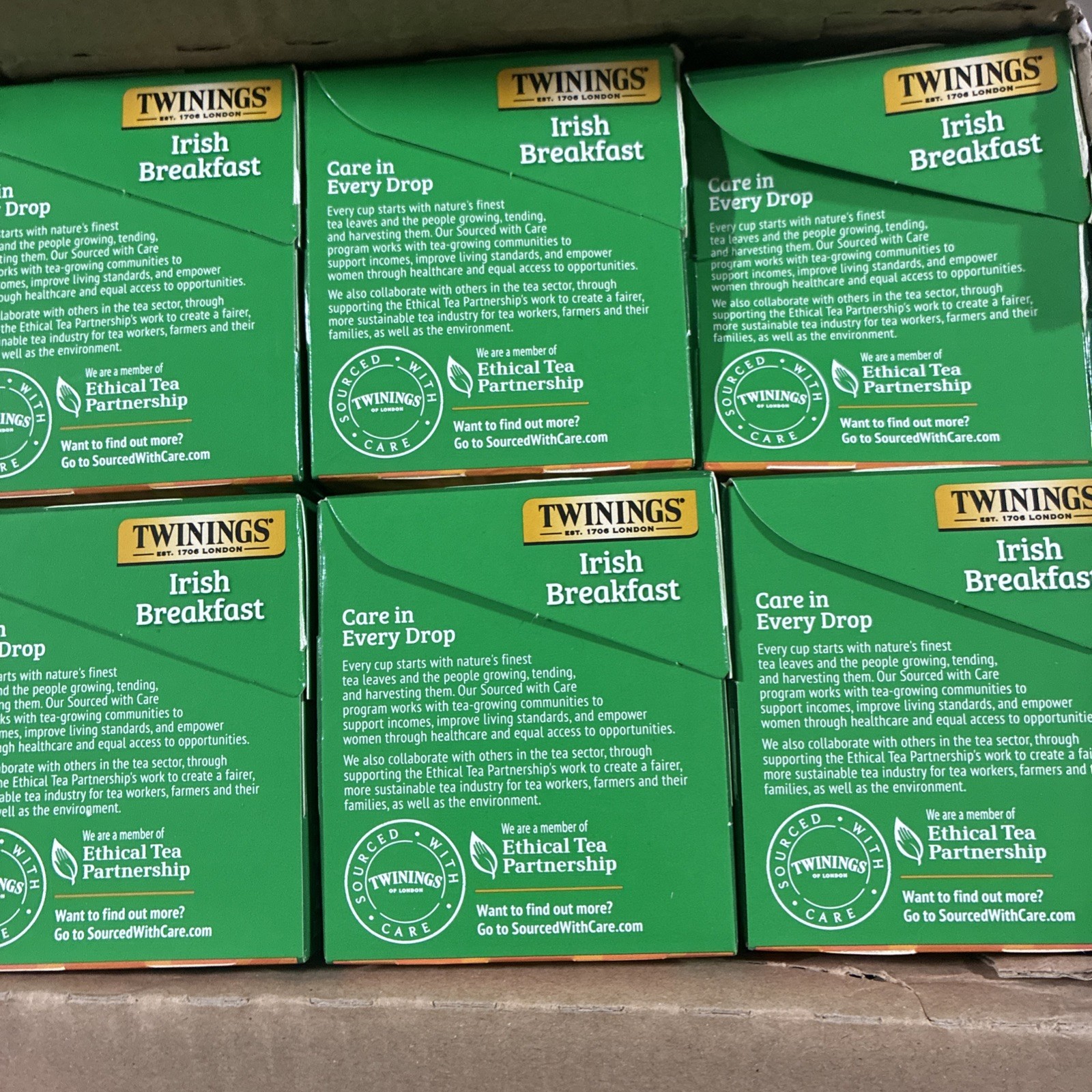 Twinings Irish Breakfast Tea Bags Bold Black Tea 6Pk 20 Count (120 Bags Total)