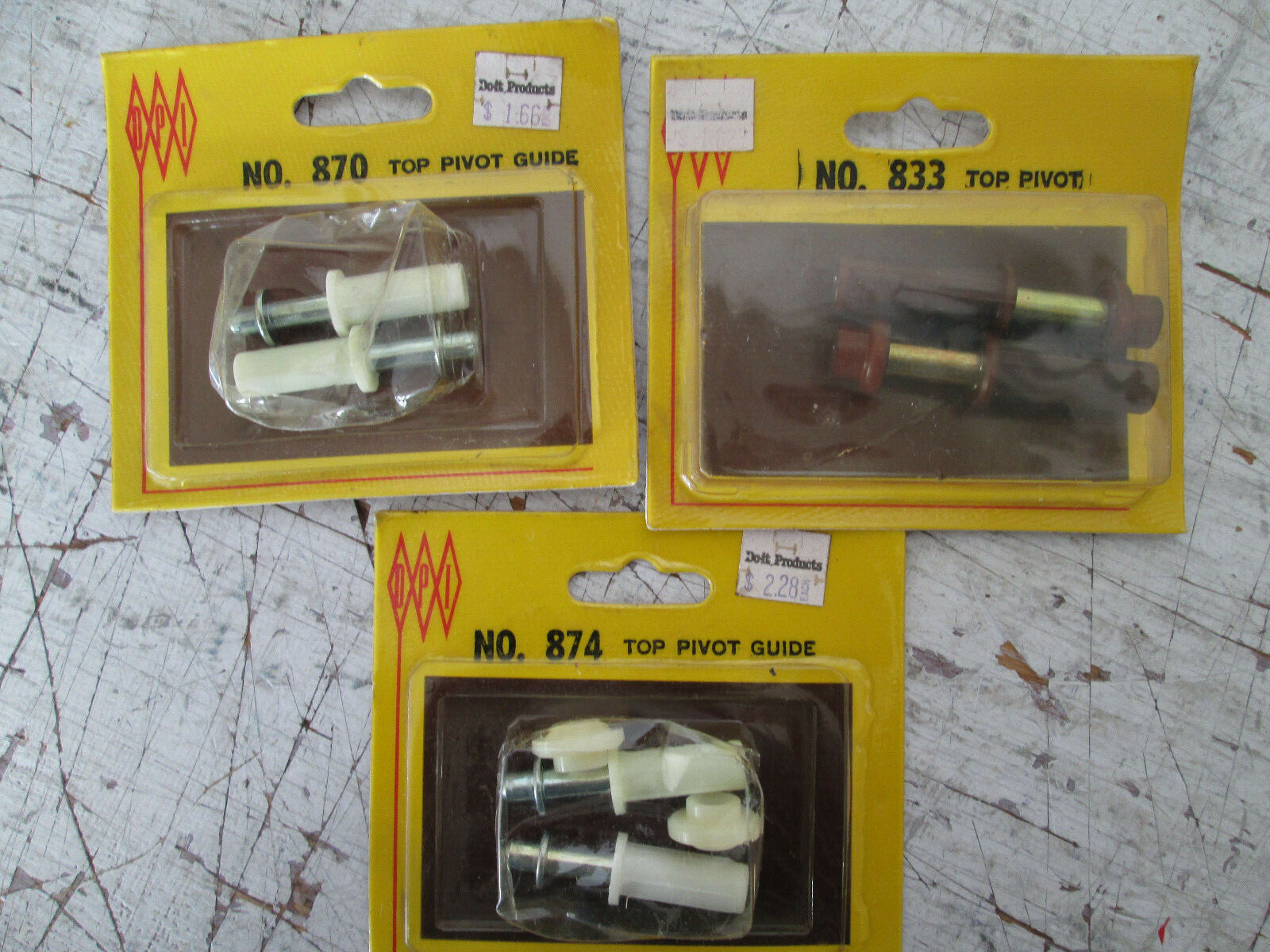 Lot of 3 Boxes Top Pivot Guides, No. 833, 870, 874, New In Package