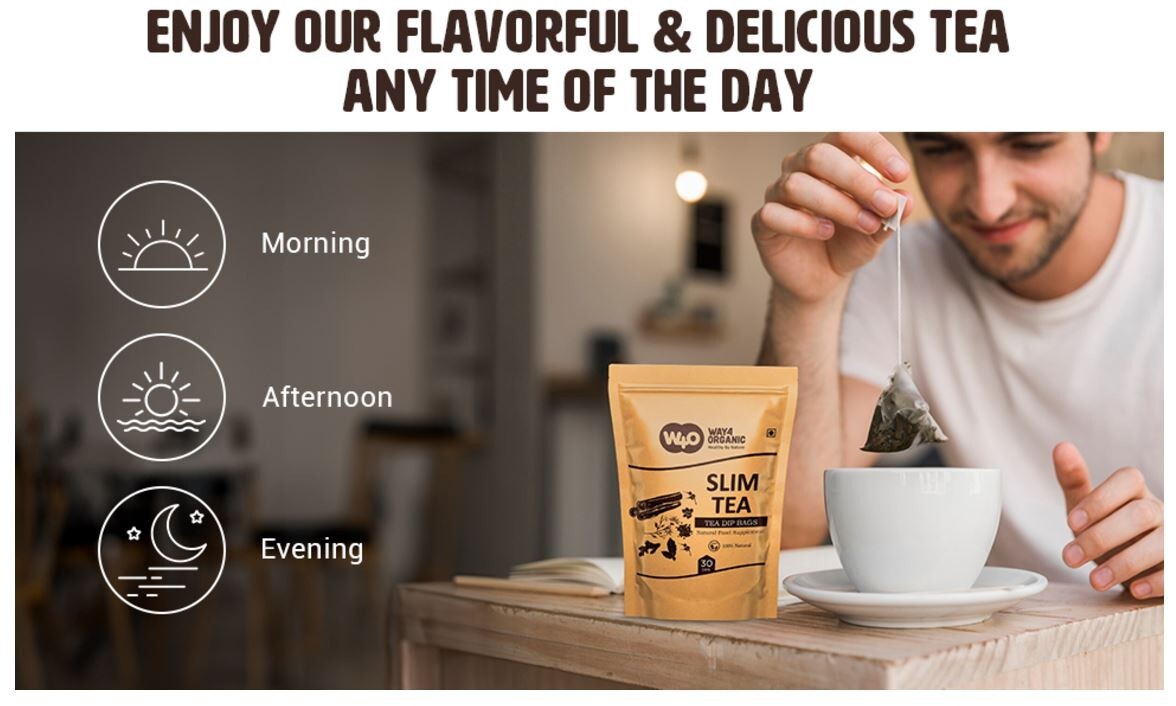 Herbal Slim Tea, One Tea with 18 Herbs, Cleanse and Detox, 30 Tea Bags(2 Packs)