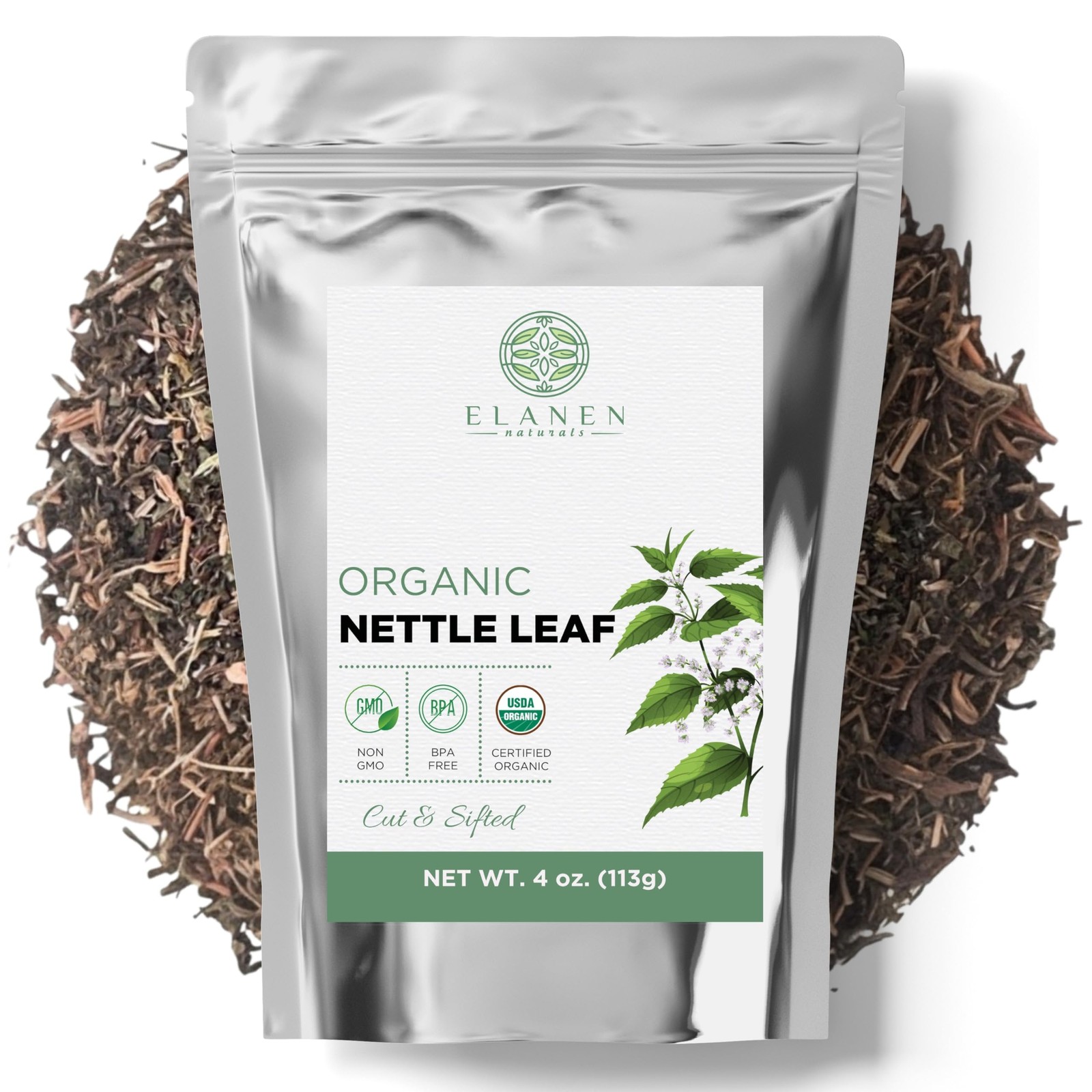Organic Stinging Nettle 4 oz. (113g), USDA Certified Leaf…