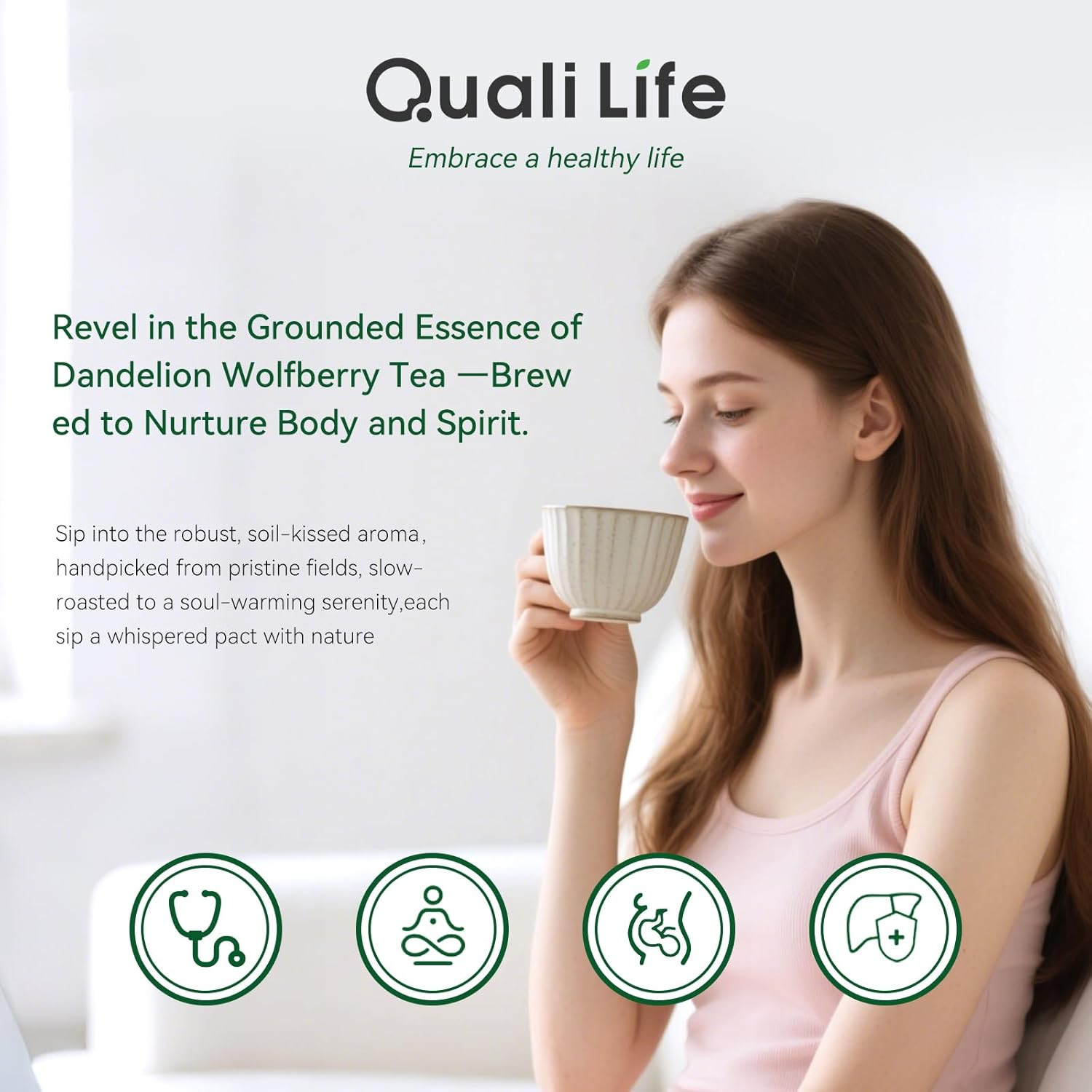 Dandelion Wolfberry Tea – Liver & Kidney Detox Herbal Tea, Summer Cleanse with C