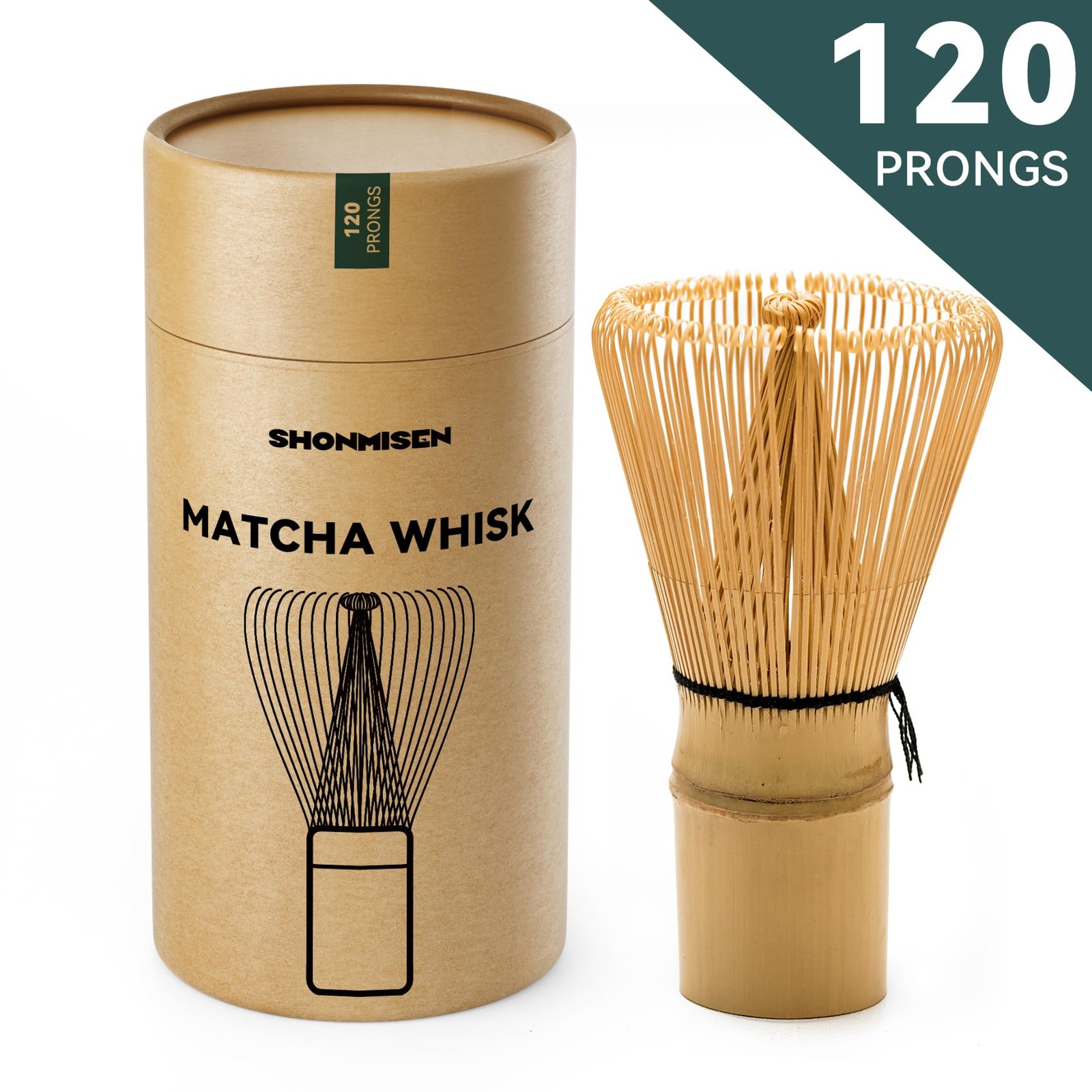 Bamboo Matcha Whisk 80/100/120 Prong, Traditional Japanese Chasen Matcha Stirrer