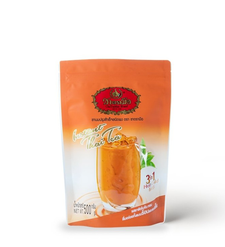 Cha Tra Mue Thai Milk Tea Ready-to-mix 3 in 1 Powder, Instant Thai Tea – 500g