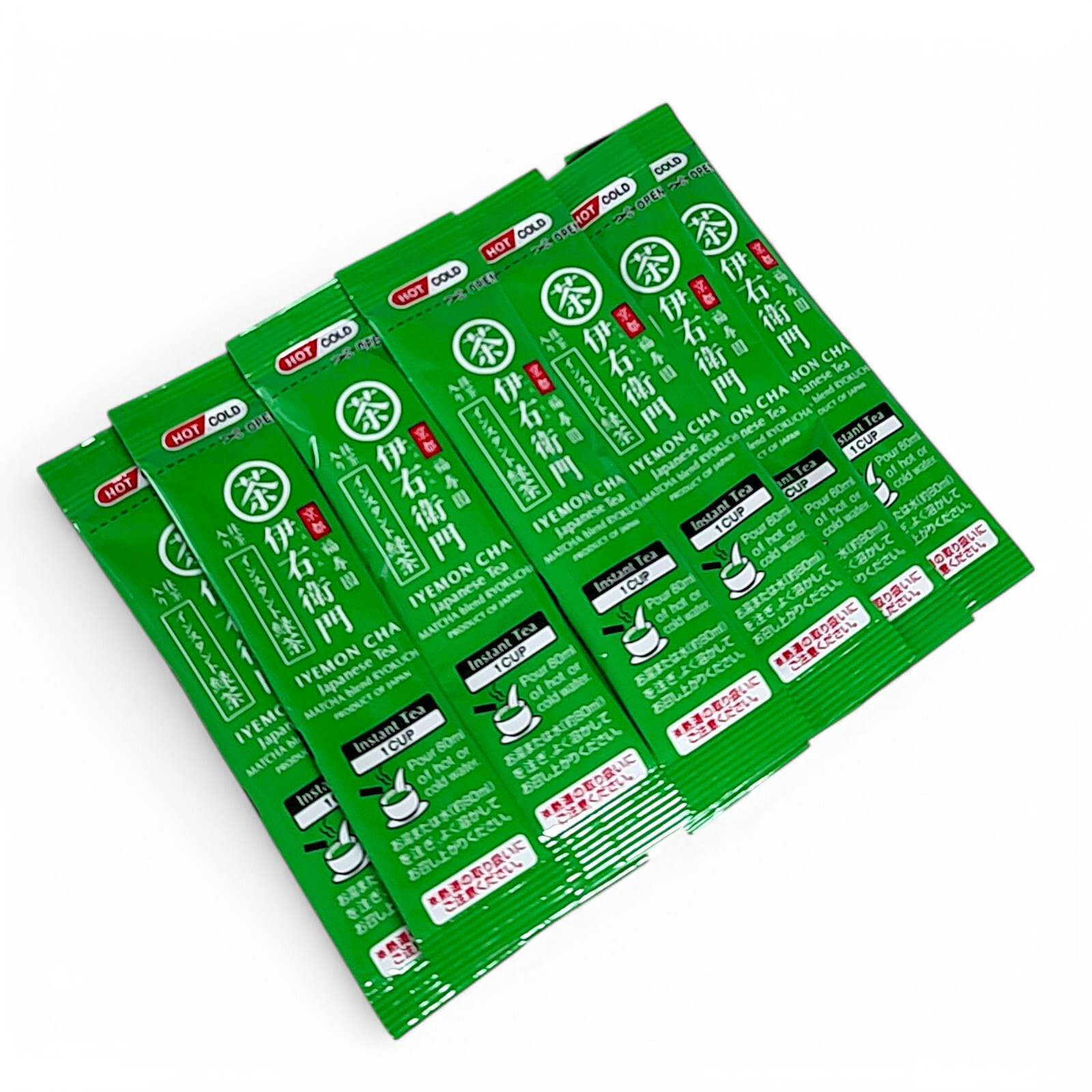 Set of 11 Iyemon Cha Japanese Instant Matcha Blend Ryokuchi Tea