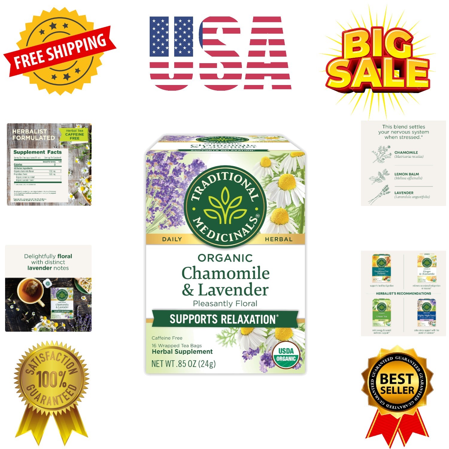 Organic, Chamomile & Lavender – Chamomile Tea Supporting Stress Relief and Re…