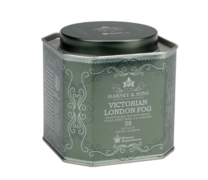 HRP Harney & Sons 30 ct Gift Tin VICTORIAN LONDON FOG Black Tea Sachets