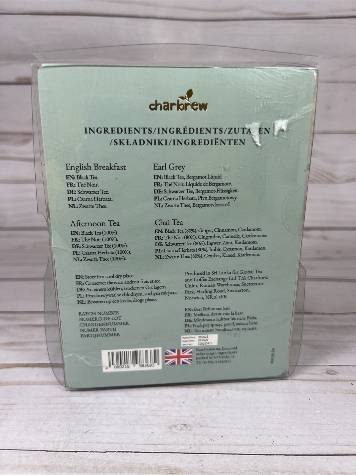Charbrew Classic Tea Blends English Afternoon Earl Grey Chai Alice In Wonderland