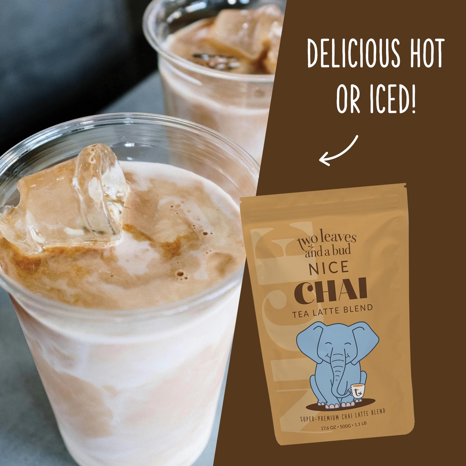 Two Leaves and a Bud Chai Tea Latte Mix, Powdered Serve 1.1 Lb