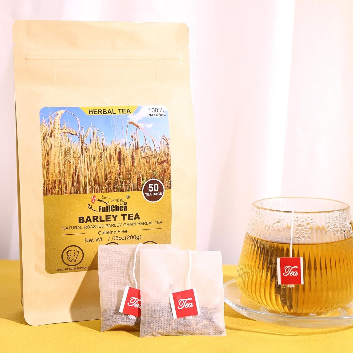Barley Tea, 4g X 50 Count – Natural Roasted Barley Grain – Mild Baking Type …