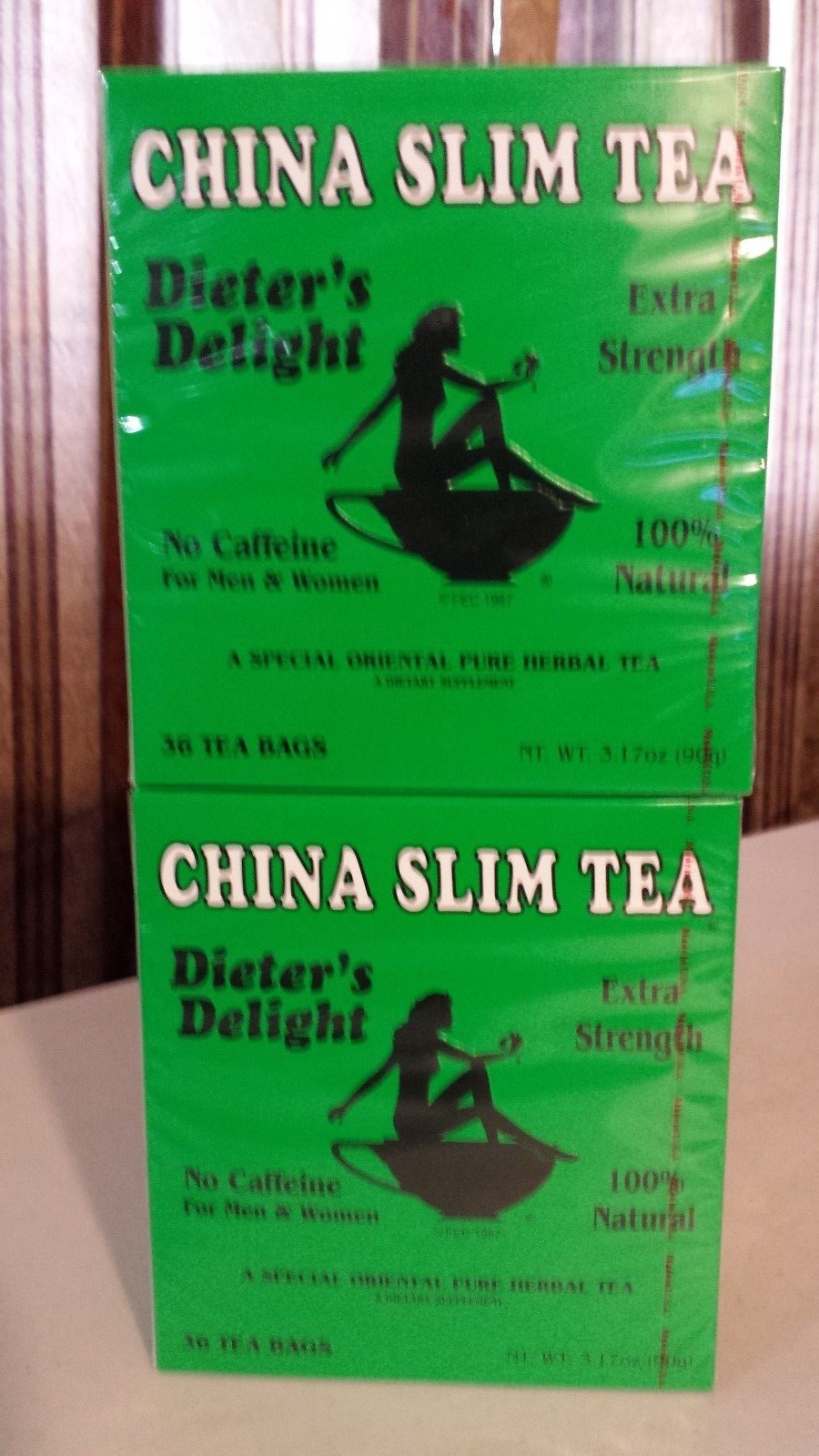 2 CHINA SLIM TEA 36 BAGS (PACK OF 2 BOXES) TOTAL 72 TEA BAGS DIETER’S 09/2025
