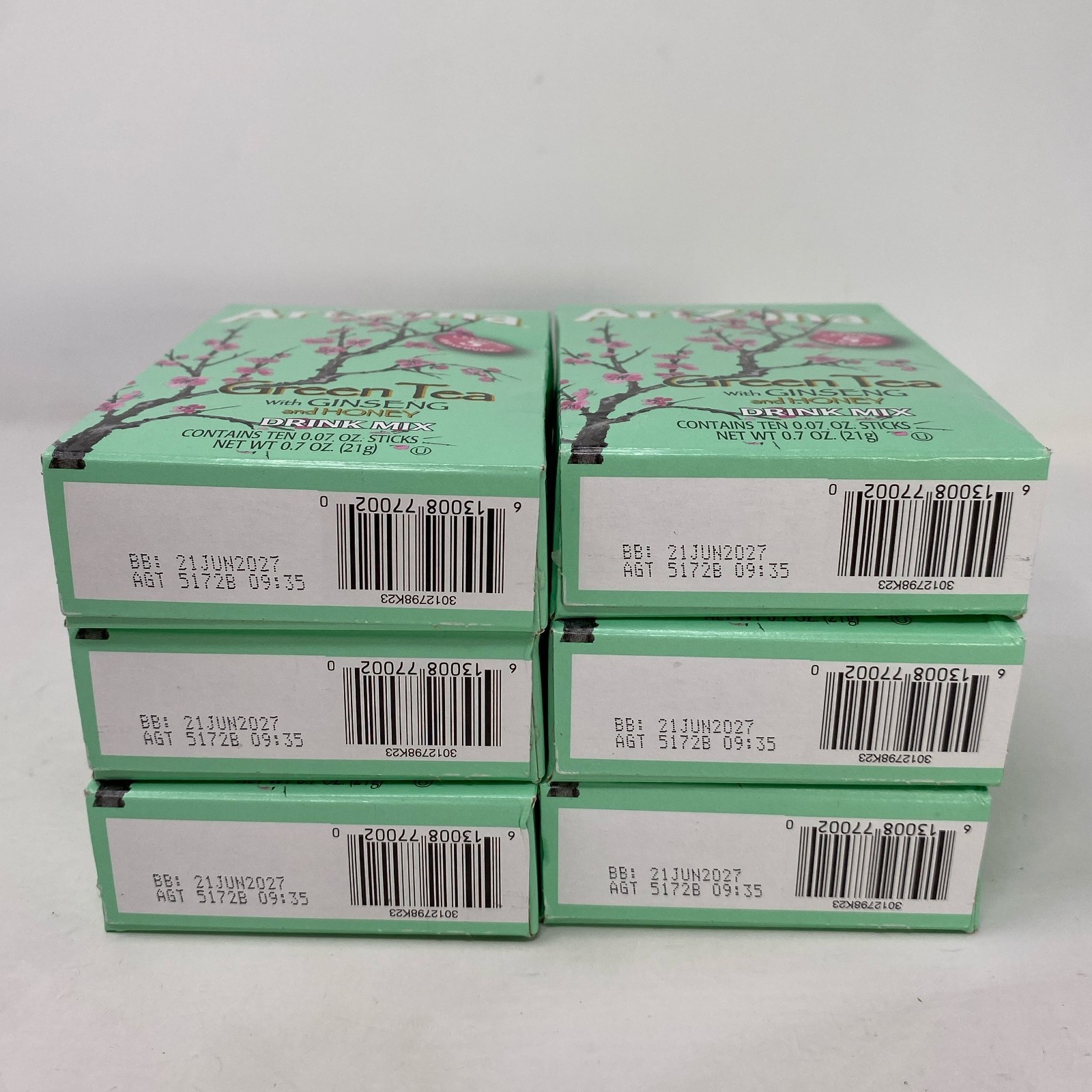 AriZona Green Tea Stix Sugar-Free 10ct x 6 Boxes, Mint Green