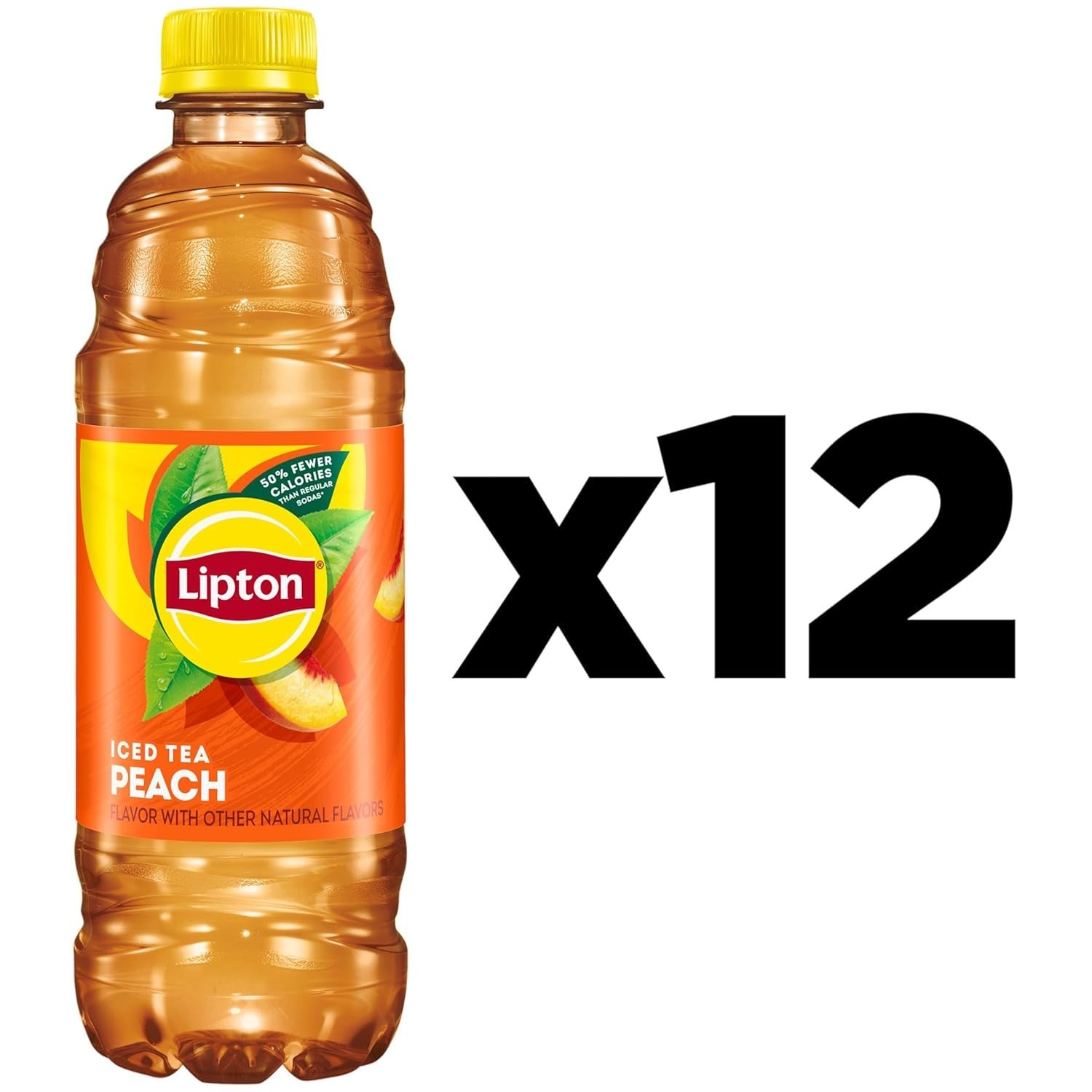 Peach Iced Tea, 16.9 Fl Oz Bottles Pack of 12