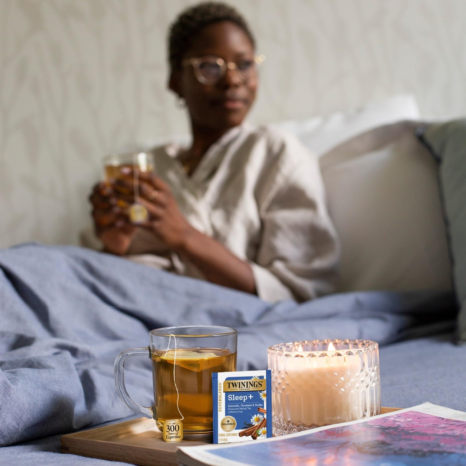 Twinings Superblends Sleep+ Herbal Tea with 1mg Melatonin, Camomile 96 Teabags