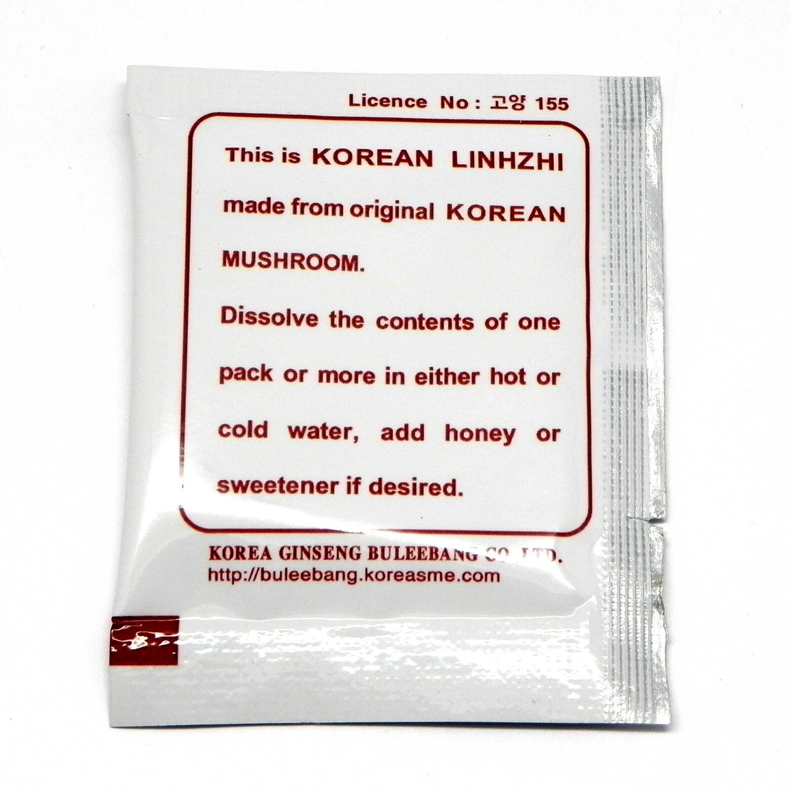 Korean Lingzhi Mushroom Tea 3g x 100 bags / Ganoderma Lucidum, Reishi Mushroom