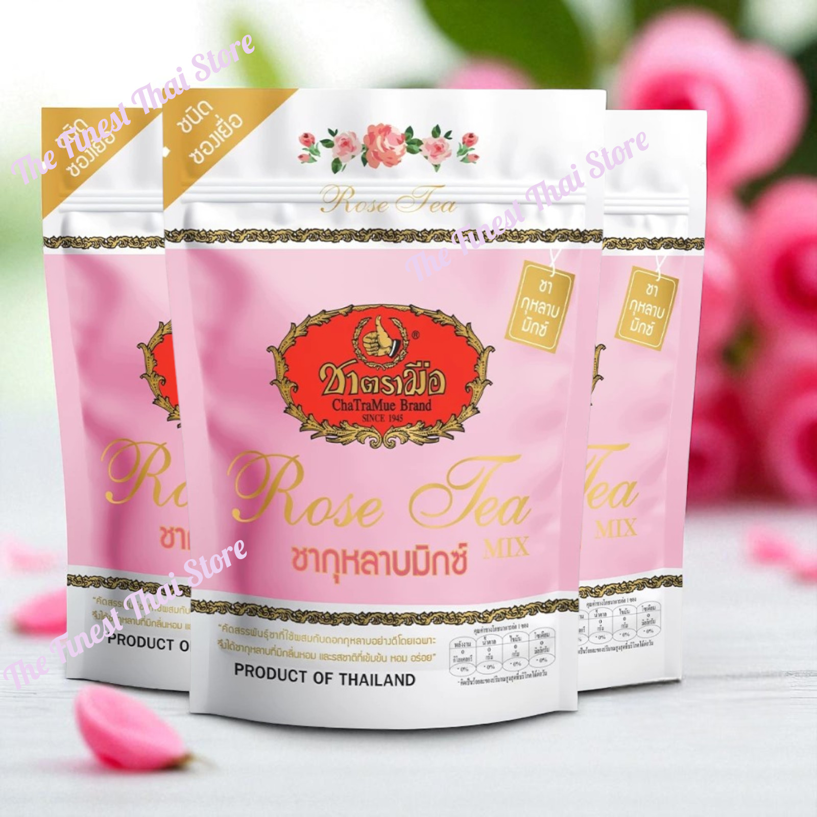 Chatramue Oolong Rose Tea Mixed 2.5g. x 3 Bags Set (90 Sachets) Number One Brand