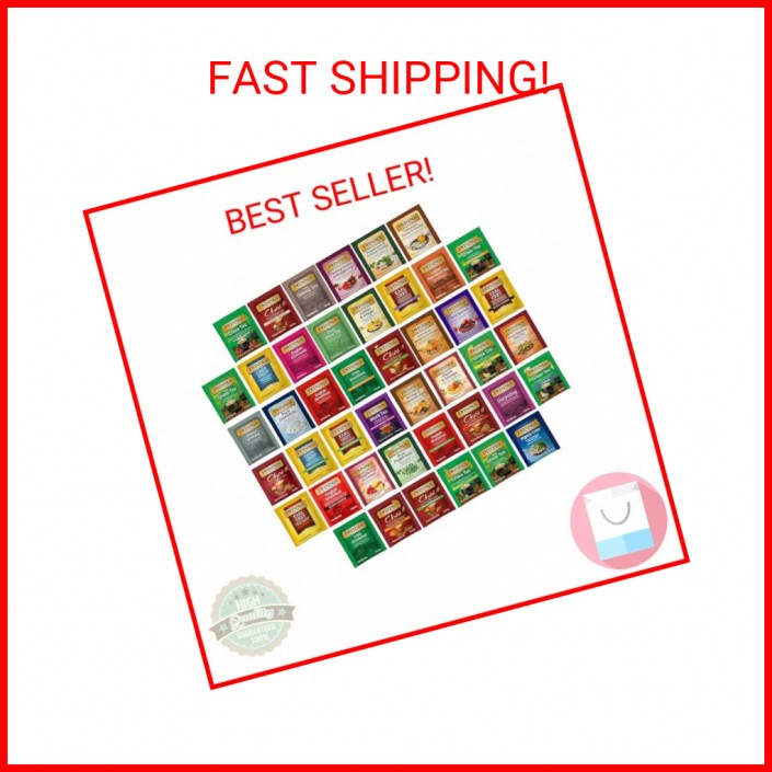 Twinings Tea Bag Sampler Assortment, Variety Pack (44 Count), 44 Unique Flavours