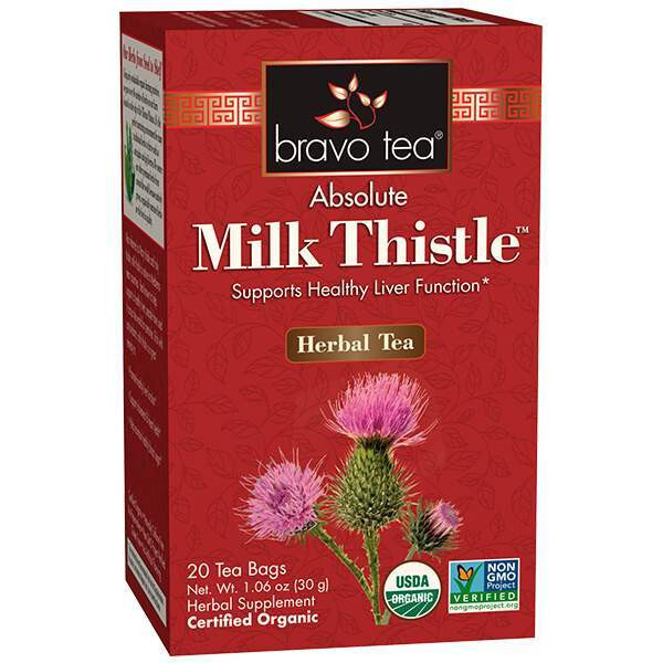6 PACK Bravo Herbal Tea Absolute MILK THISTLE Healthy LIVER NO GMO