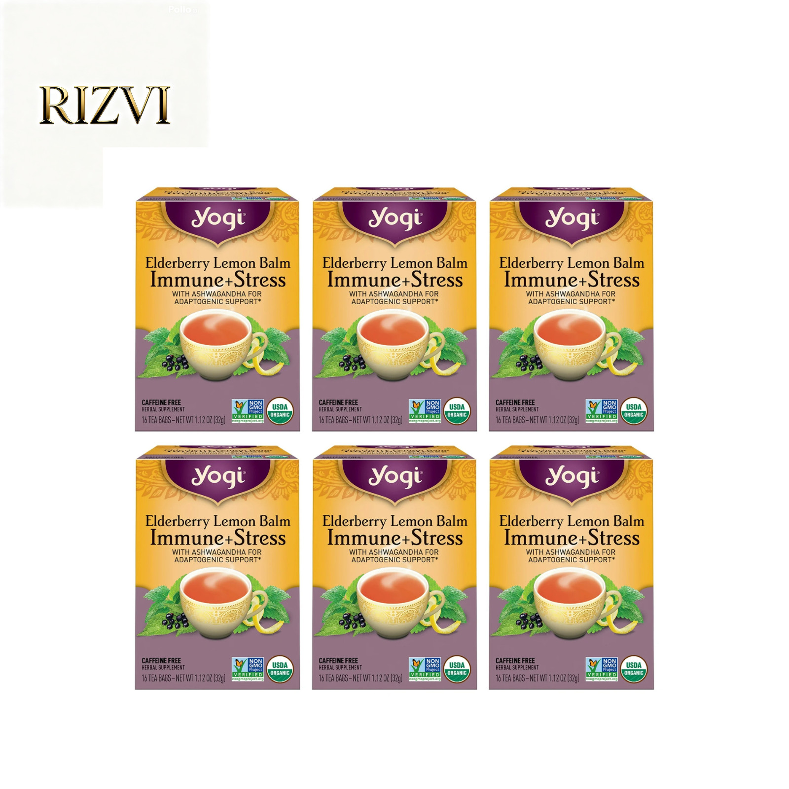 Yogi Tea Elderberry Lemon Balm, Immune Support, 96 Bags