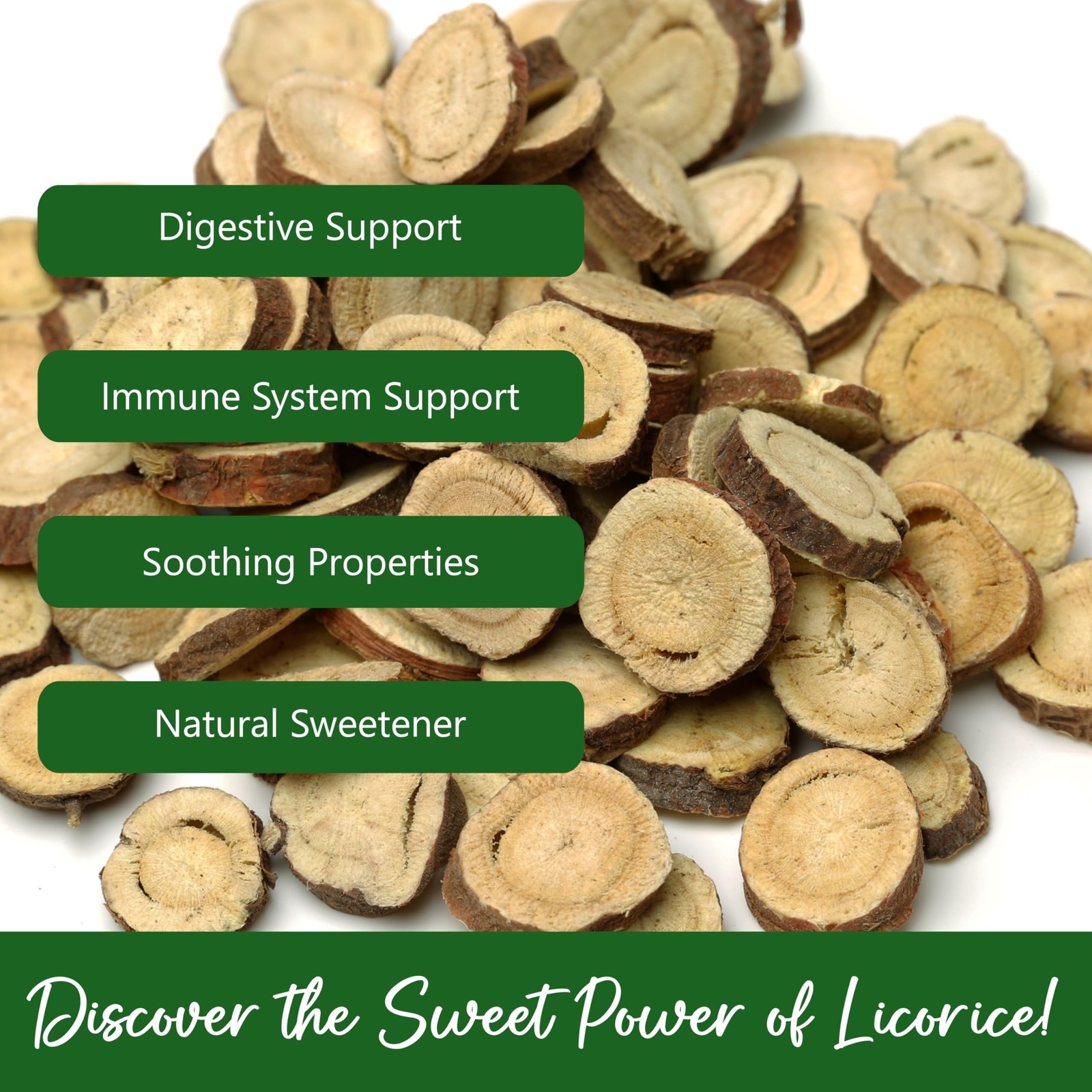 Licorice Root Slices 16 Oz, Gan Cao Slice for 1 Pound (Pack of 1)