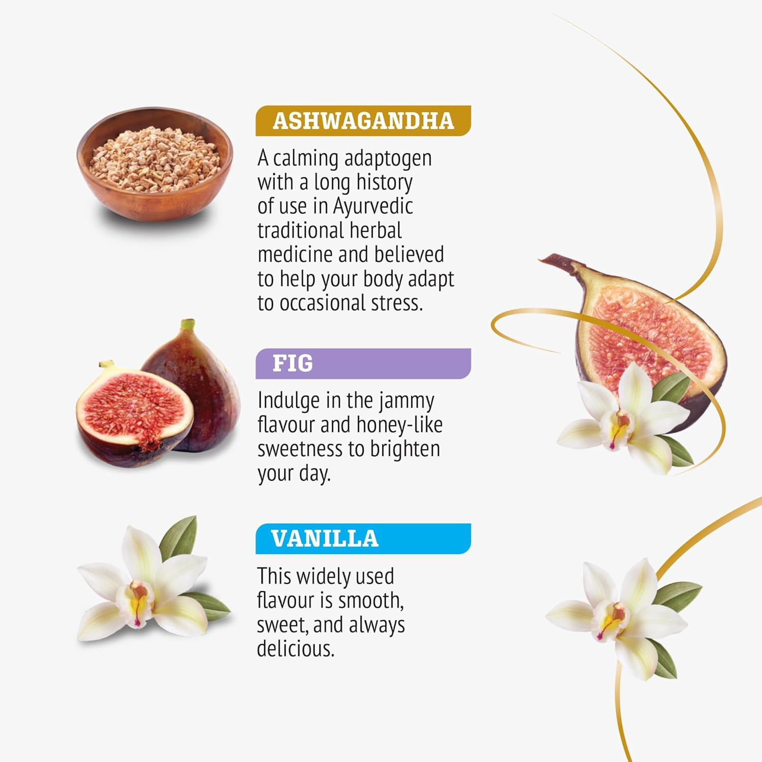 Superblends Adaptogens Calm with Ashwagandha Fig & Vanilla Flavoured Herbal Tea,