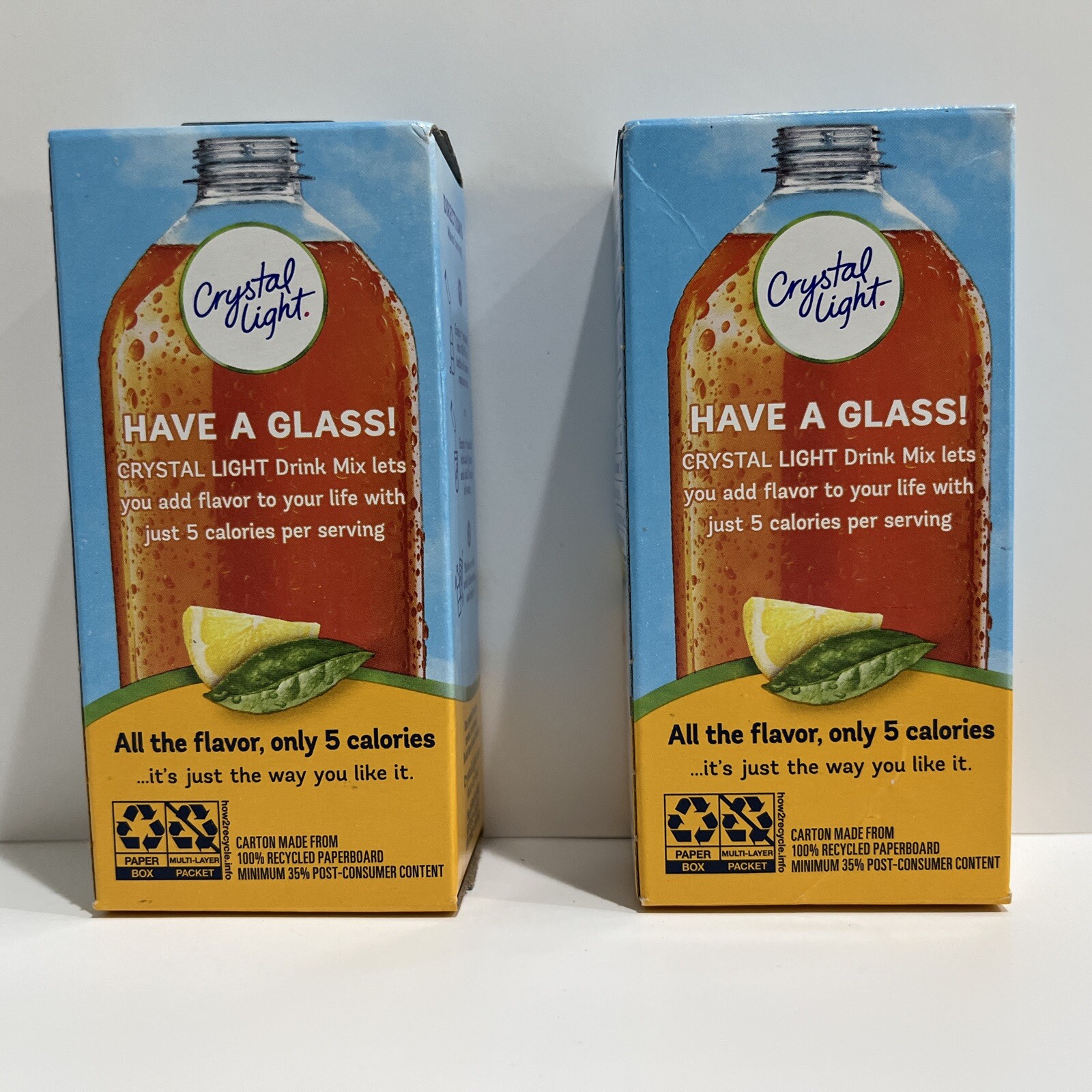 Crystal-Light On The Go Drink Mix, Lemon Iced Tea, 2 Pack Of 10 Packets Each
