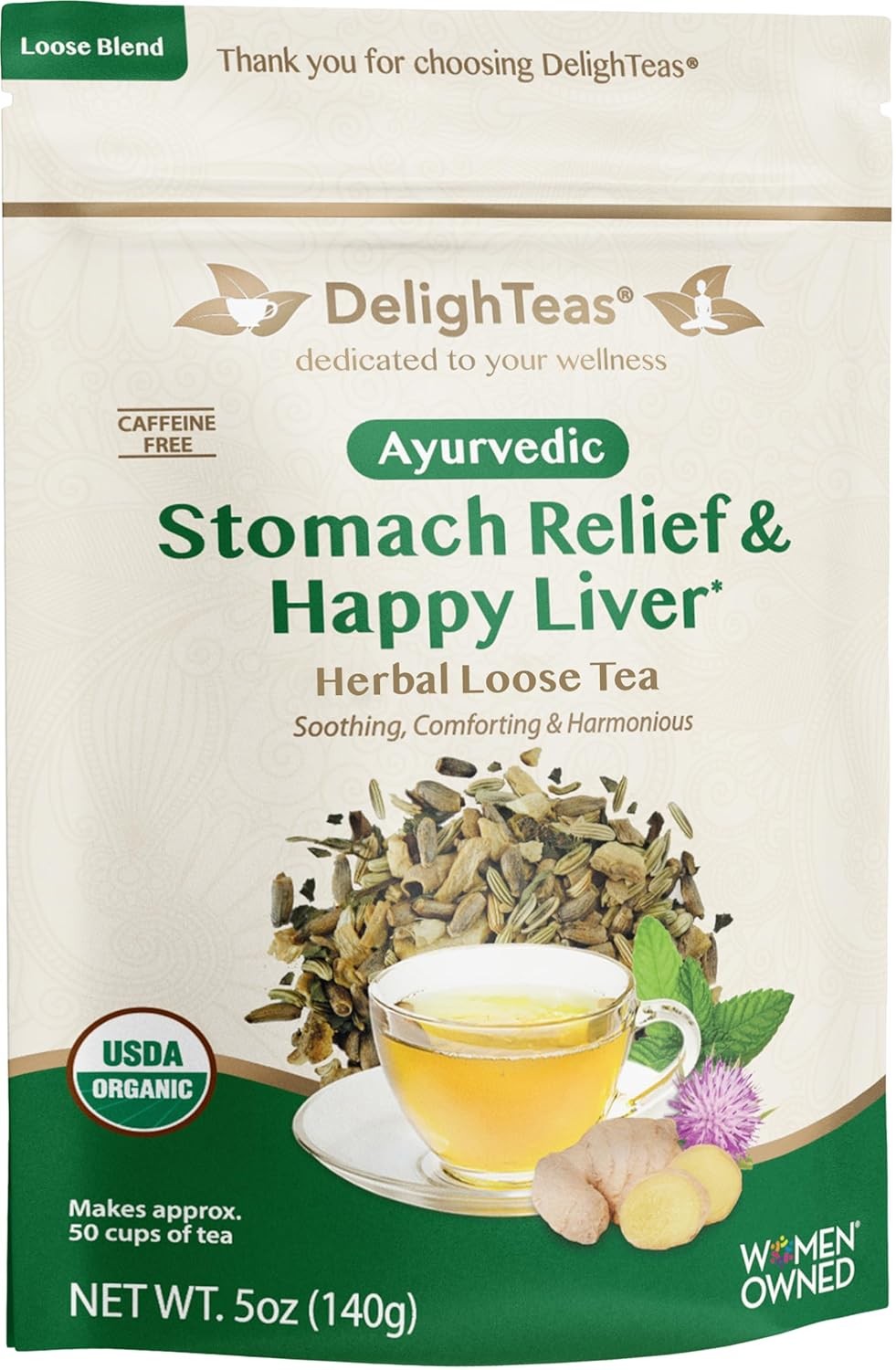 DelighTeas Liver Detox tea | Stomach Relief & Cleansing | Ayurvedic…