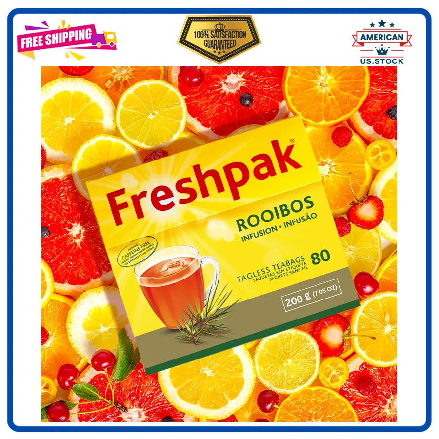Freshpak Rooibos Tea 80 Tagless Teabags South African Premium Caffeine Free