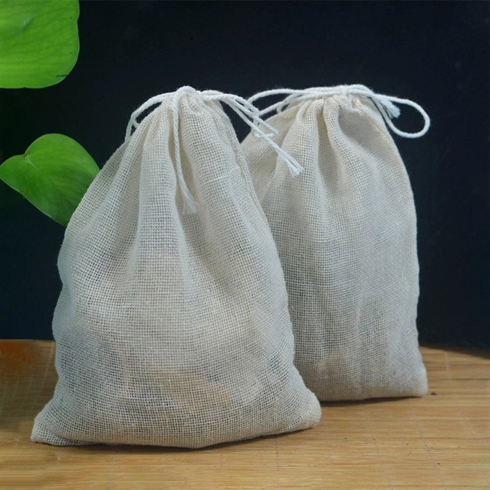 50 Pcs Cheese Cloth Tea Bags Spice for Cooking Soup Juice Strainer