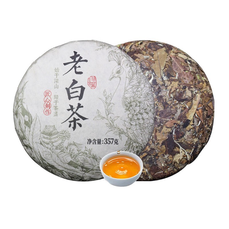 357g 2023 Aged White Tea Pu’er White Tea Fuding Tea Cake Rich Aroma Tea cake