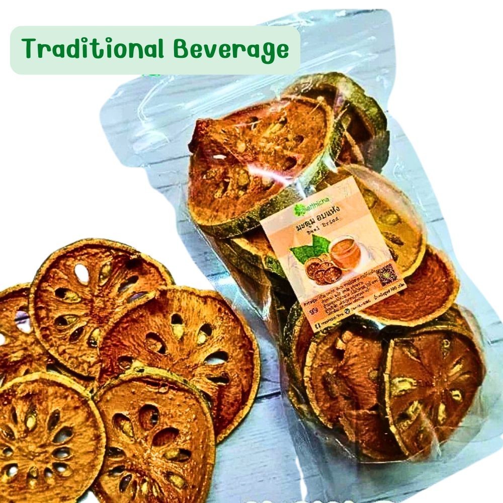 Thai Dried Bael Fruit Slices for Tea Traditional Herbal Beverage Caffeine Free