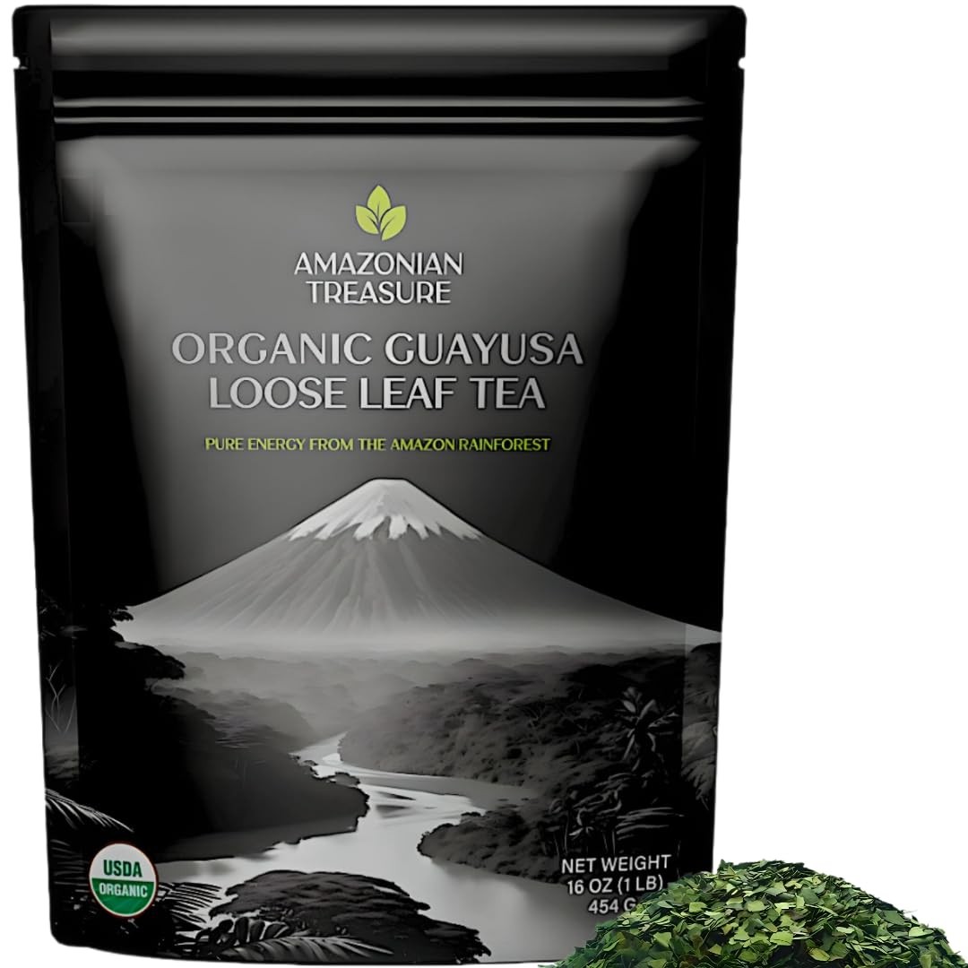 Guayusa Loose Leaf Tea, 16 OZ (1LB), 60 mg Caffeine – Natural Coffee Alternative