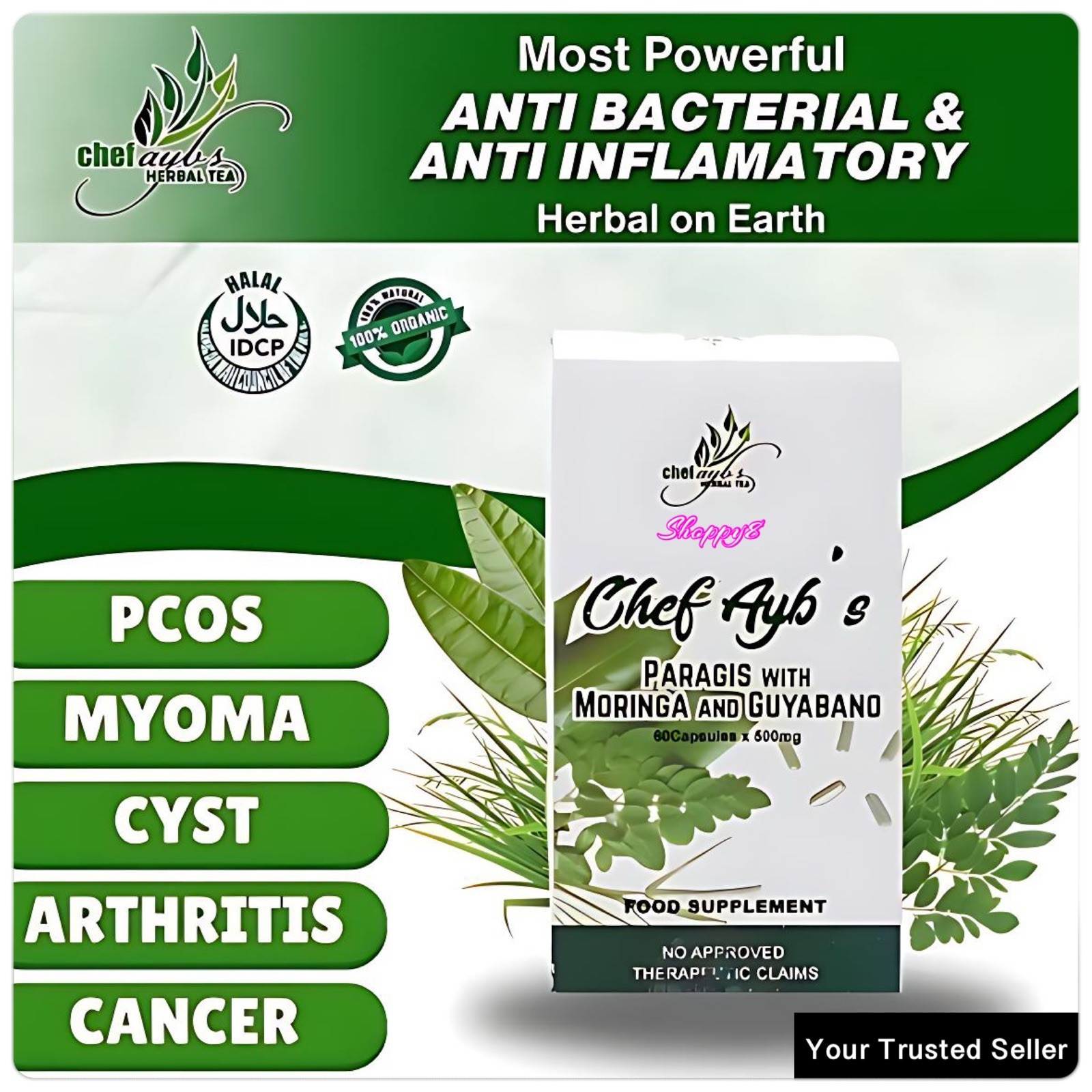 Chef Aybs Paragis With Moringa And Guyabano 60 Capsules
