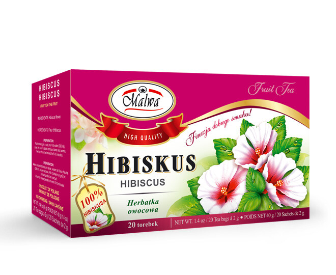 Malwa Hibiskus HIBISCUS Polish Fruit Tea Poland 20 Tea Bags US Seller