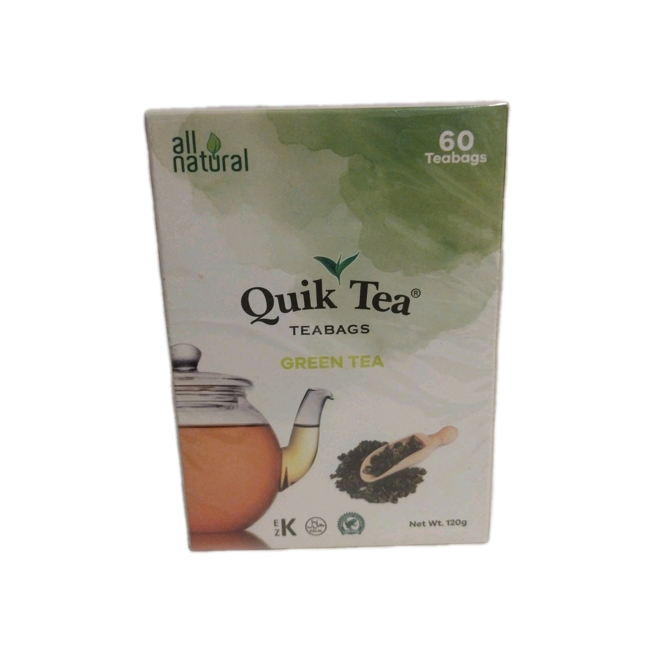 Quick Tea All Natural Tea Green Tea bags 1 Pack 60 Bags