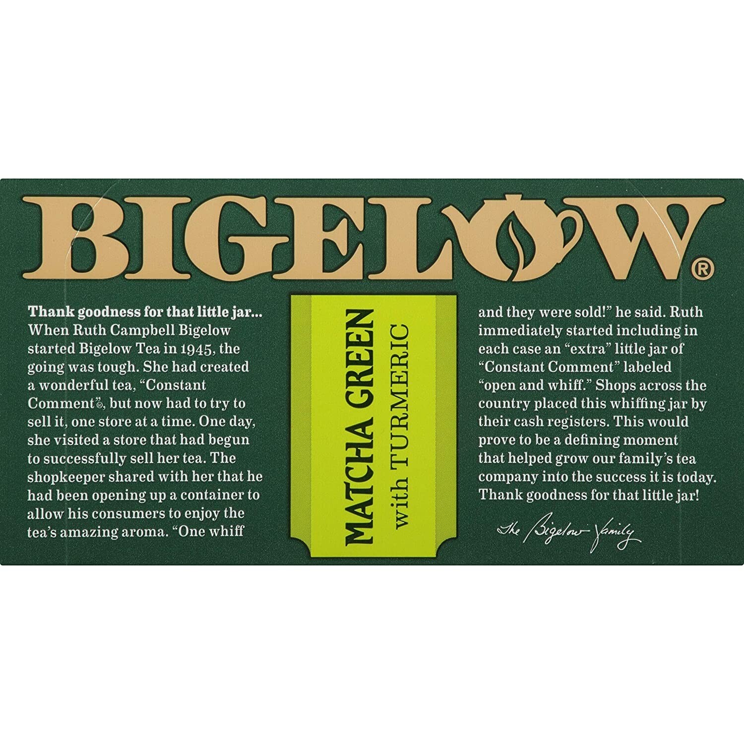 Lot NIB Bigelow Matcha Green Tea Turmeric 108 Bag Brew Thanksgiving Gif FreeShip