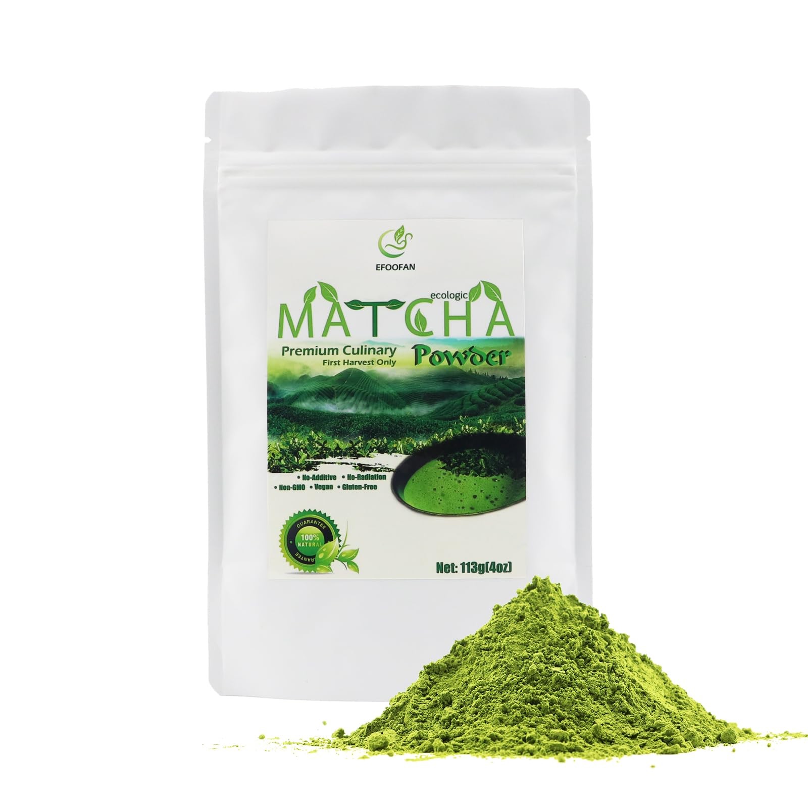 Matcha Green Tea Powder, Premium Culinary Grade4oz, Japanese Tencha Tea Flavo…