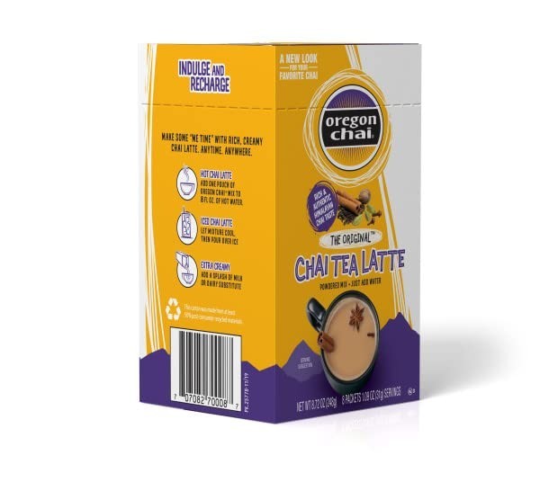 Convenient 8 Count Chai Latte Mix – Organic & Low Caffeine Indulgence