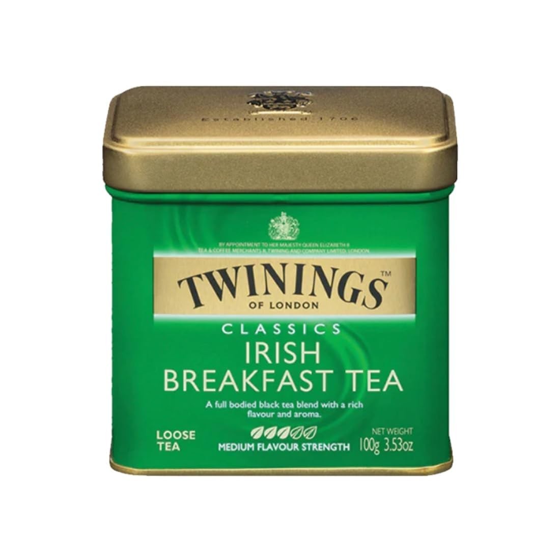 Twinings Irish Breakfast Loose Tea 50 Count Strong Bold Black Tea 3.53 Ounce