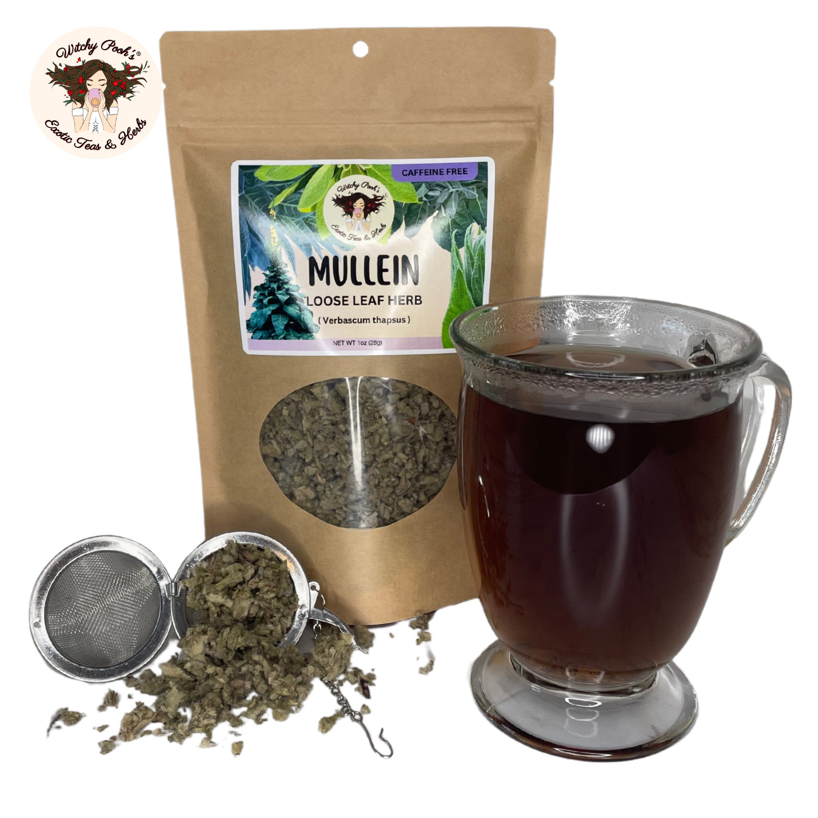 Witchy Pooh’s Mullein Leaf Tea – Loose Leaf Herb, Caffeine Free