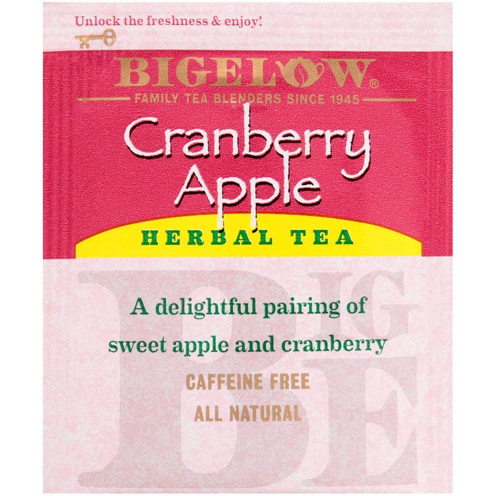 Bigelow Autumn Delight Cranberry Apple Herbal Tea 28 Count Pack of 6