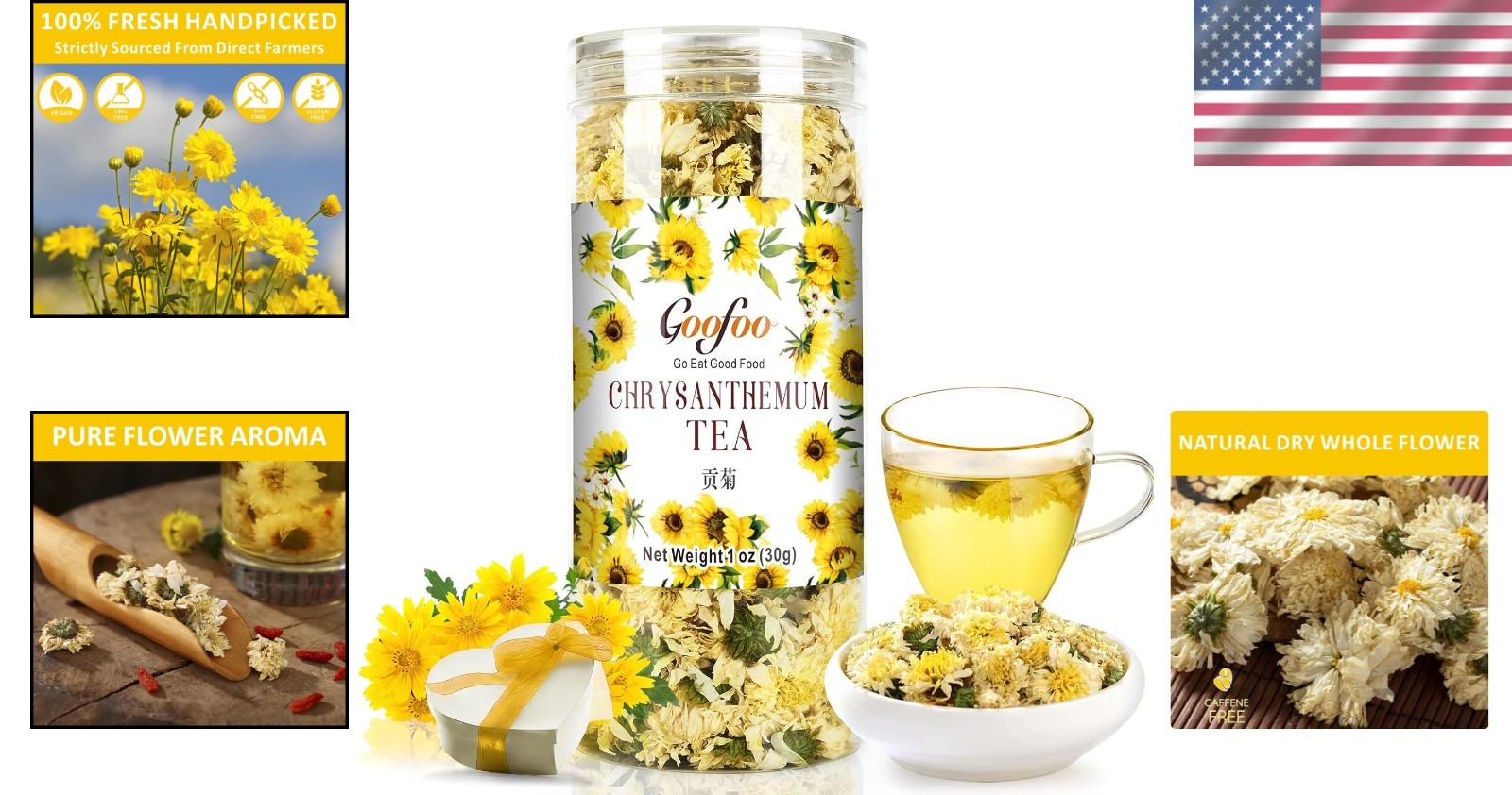 Mildly Sweet Chrysanthemum Tea, Relaxing Anxiety Relief