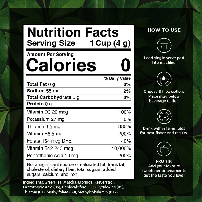 16 Count (Pack of 1), vitacup green tea pods matcha kcup k cup keurig…