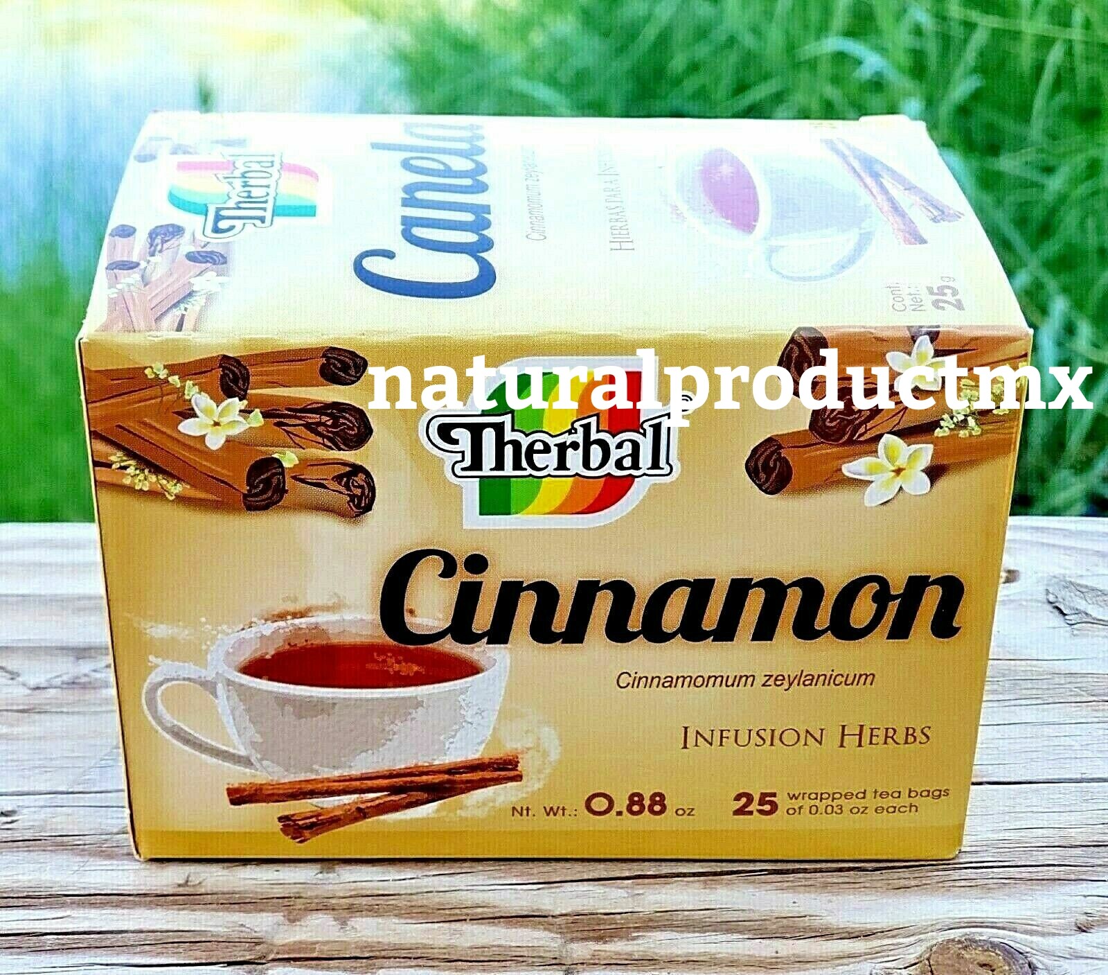 (2) Te de Canela ✅ Tea Cinnamon Infusion Herbs 50 bags 0.3 oz each By Therbal