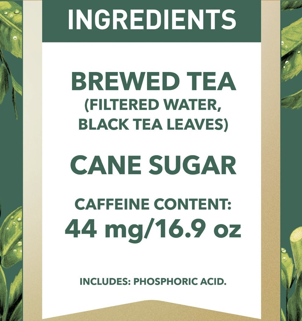 Gold Peak Real Brewed Tea Zero Sugar Diet, Tea Drink, 16.9 fl oz, 6 Bottles ,USA